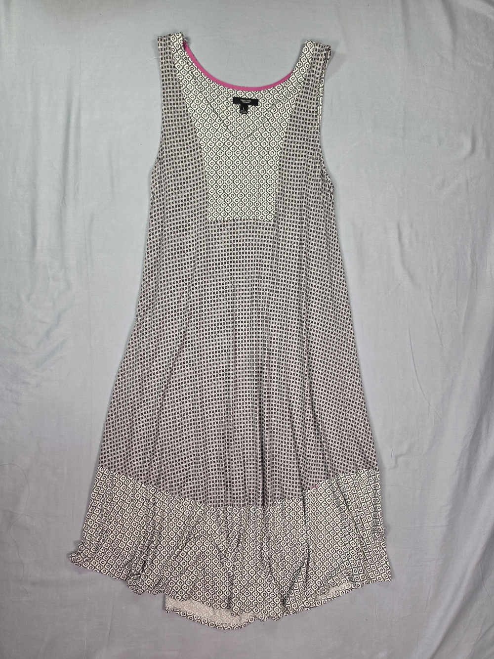 Simply Vera Vera Wang Mixed Geometric Print Midi Dress Size L